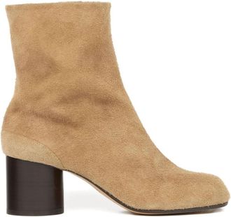 Maison Margiela Bruine Enkellaarzen voor Vrouwen - Dames - Laarzen met Hak - Bruin - 41 EU - Leer - Schoenen