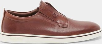 Ferragamo Alfievit Leather Slip On Sneakers