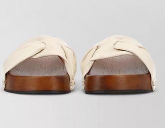 Ganni recycled leather slides