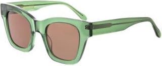 Bcbgmaxazria 47mm Modern Square Sunglasses in Green/Milky Coral at Nordstrom Rack