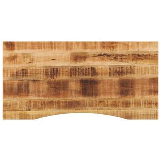 Berkfield Home Desk Top with Curve 140x60x2.5 cm Solid Wood Rough Mango in Brown