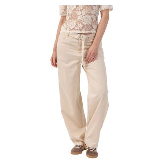 Kocca Wide Trousers, female, Beige, Size: M Relaxed casual long summer trousers