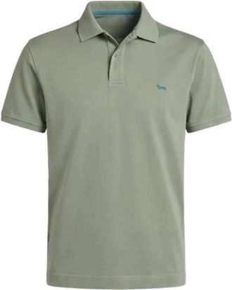 Harmont & Blaine Honeycomb Texture Polo - Heren - Polos - Groen - XL - Katoen - Tops