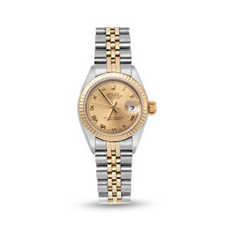 Rolex Pre-owned Rolex Datejust Automatic Chronometer Champagne Dial Ladies Watch 179173 CRJ