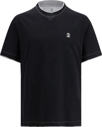 Brunello Cucinelli Embroidered-logo T-shirt