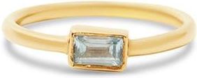 Argento Vivo Blue Topaz Baguette Ring in Gold at Nordstrom, Size 8
