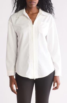 Patrizia Luca Zip Boxy Tunic in Off White at Nordstrom Rack, Size X-Small