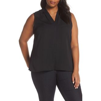 Nic+Zoe Day To Night Tank in Black Onyx at Nordstrom, Size 1X