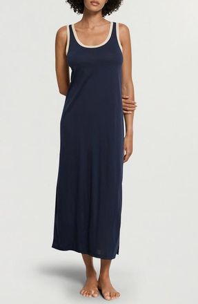 Hanro Laura Long Tank Nightgown in Deep Navy at Nordstrom, Size X-Small