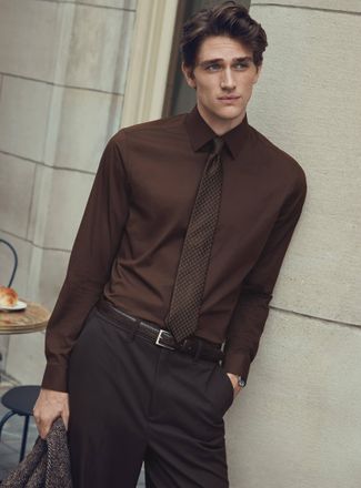 Le 31 Mens Monochrome stretch shirt Standard fit