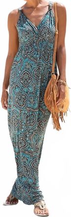 Lascana Sleeveless Maxi Dress In Turquoise