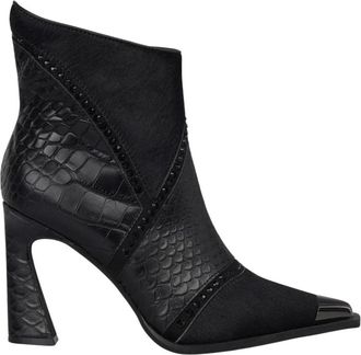 Alma En Pena Gecombineerde Bootie Strass - Dames - Laarzen met Hak - Zwart - 37 EU - Schoenen