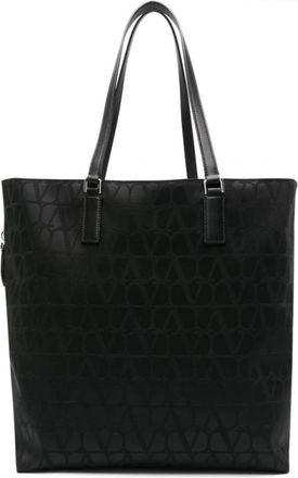 Valentino Garavani Toile Iconographe Tote Bag - Heren - Shoppers - Zwart - ONE Size - Satijn - Tassen