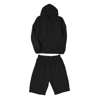 Generic Mens Tracksuit Set Shorts Hoodies For Men Uk Smart Casual Solid Colour Activewear Oversized Hooded Sweatshirt Loose Fitting Stretch Running Shorts Lig