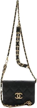 Chanel Pre-owned Matelasse Handtas - Dames - Vintage Schoudertas - Zwart - ONE Size - Leer - Vintage
