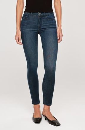 DL1961 Farrow Instasculpt High Waist Ankle Skinny Jeans in Dark Indigo at Nordstrom Rack, Size 23