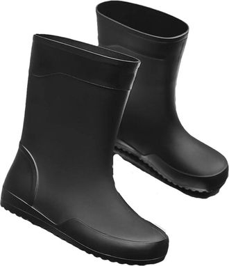 Generic Mens On Waterproof Rubber Rain Shoes Work Mud Boots Durable Non-Slip