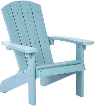 Beliani Beliani - Sedia da giardino in plastica azzurra per bambini Adirondack