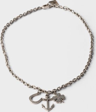 Prada Metal pendant necklace