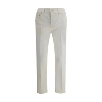 Pantaloni Torino Uomo, Jeans, Bianco, W38, new