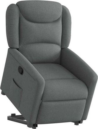 vidaXL Vidaxl - Sill&oacute;n Reclinable Elevable De Tela Gris Oscuro