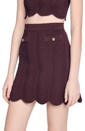 Sandro Short decorative knit skirt in Brown at Nordstrom, Size 36 Eu