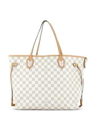 Louis Vuitton Neverfull NM Damier with Braided Detail MM tote bag - Bianco