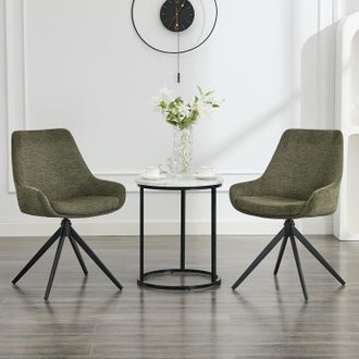 OEM Juego De Mesa Y Sillas De Comedor De 2 Piezas, Sillas De Cocina Giratorias, Sillas De Comedor Tapizadas Modernas Para Comedor, Sala De Estar, Oficina,