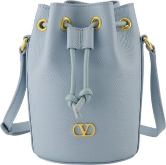 Valentino Garavani Bucket Bags, female, Blue, Size: ONE SIZE Mini Bucket Bag
