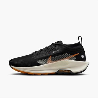 Nike Womens Pegasus Trail 5 Gore-Tex Running Shoes In 005 - Off Noir/pale Ivory-Black-Monarch
