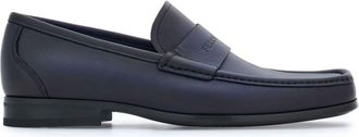 Ferragamo logo-debossed leather loafers - men - CALFSKIN/CALFSKIN/Goat Skin - 7EEE - Blue