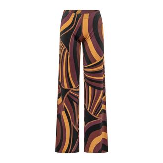 Pucci Broeken, Dames, Veelkleurig, S, Satijn, Satin Jersey Broek