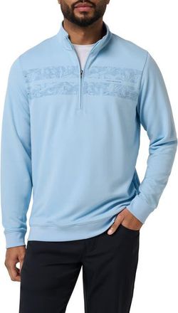 Travis Mathew First Class Menu Quarter Zip Pullover in Dream Blue at Nordstrom, Size Xx-Large