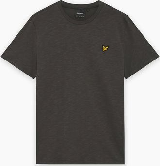 Lyle & Scott Mens Lyle & Scott Fine Slub T-Shirt GUNMETAL - Silver - Size: 42