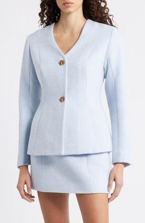 French Connection Boiled Wool Jacket in Iceland Blue at Nordstrom Rack, Size 10