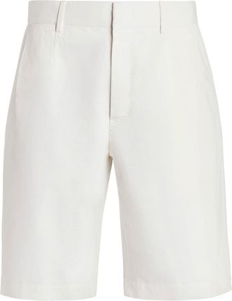 Ermenegildo Zegna Summer cotton-linen chino shorts - men - Cotton/Linen/Flax - 52 - White