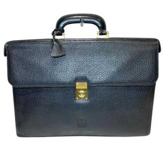 Loewe Pre-owned Handbags, male, Black, Size: ONE SIZE Pre-owned Briefcase Handbag