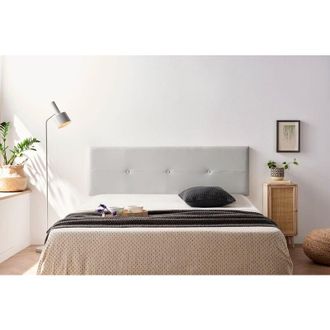 Moonia Moonia - Cabecero Tapizado Napoli Polipiel 115x50x5 Cm - Gris Claro