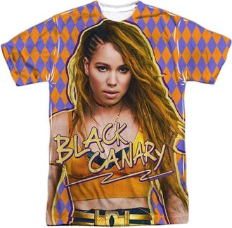 Gildan Birds Of Prey Black Canary Short Sleeve Adult Poly Crew Tee / T-Shirt