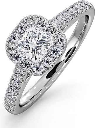 The Diamond Store Roxy Lab Diamond Engagement Side Stone Ring in Platinum 0.98CT F/VS1