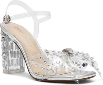 Betsey Johnson Pratt Ankle Strap Sandal in Silver at Nordstrom, Size 6.5