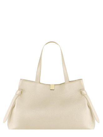 Yuzefi Textured Leather Tote Bag with Dual Top Handles