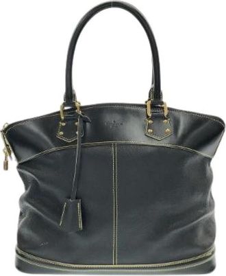 Louis Vuitton Pre-owned Handbags, female, Black, Size: ONE SIZE Pre-owned Suhali Lockit Goat Leather Bag