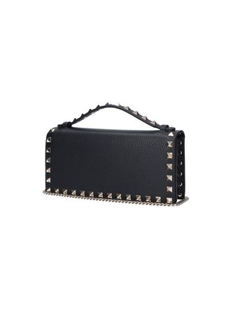 Valentino Garavani Womens Wallets Black Calf Leather