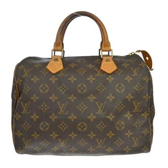 Louis Vuitton Speedy Handbag Monogram Canvas Brown Canvas Handbag (Pre-Owned)