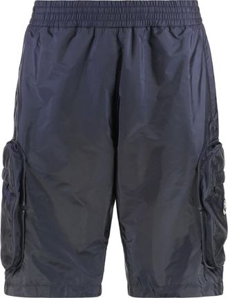 Moncler Korte Broeken, Heren, Blauw, M, Nylon, Nylon Bermuda Shorts door Nigo