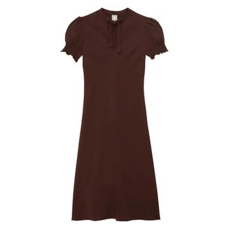 Ines De La Fressange Cerise Jurk - Dames - Jurken - Bruin - Maat: XS Leer