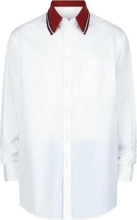 Valentino Long-Sleeved Cotton Poplin Shirt With Embroidery