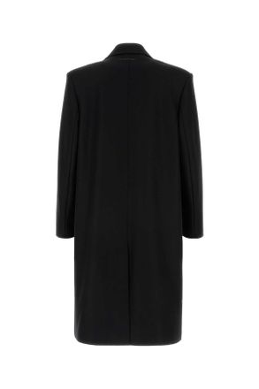 Maison Margiela Mens Black Wool Blend Coat 900 Cappotti