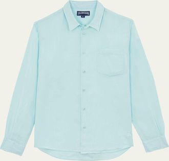 Vilebrequin Mens Linen Sport Shirt